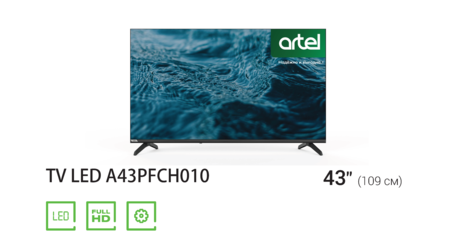 Телевизор Artel A43PFCH010 43″ Google tv FullHD